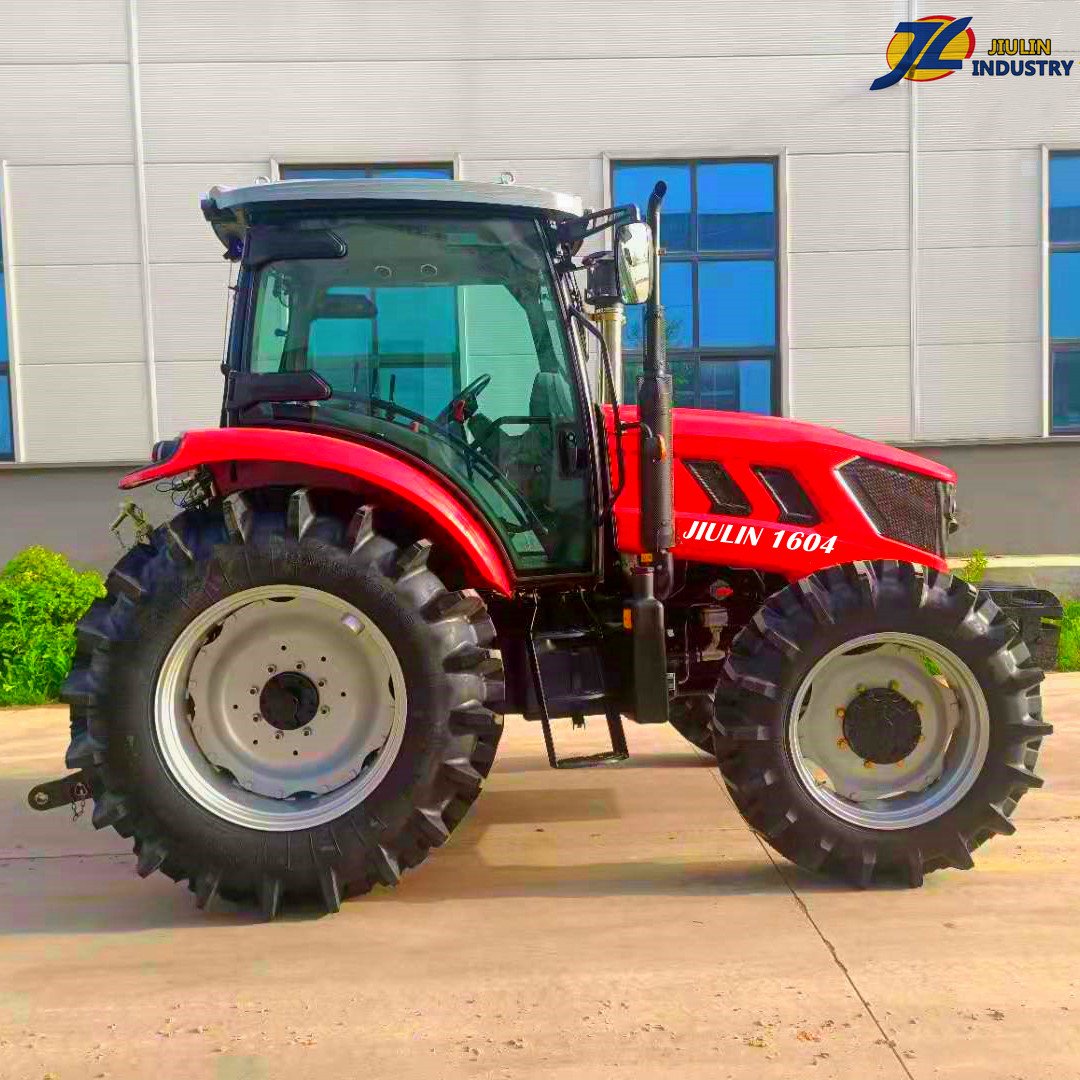 w JIULIN Hot Selling Domestic 160 HP Large Tractor Agricultural Tractors Rear Overturning Plow with Front End Loader and Backho