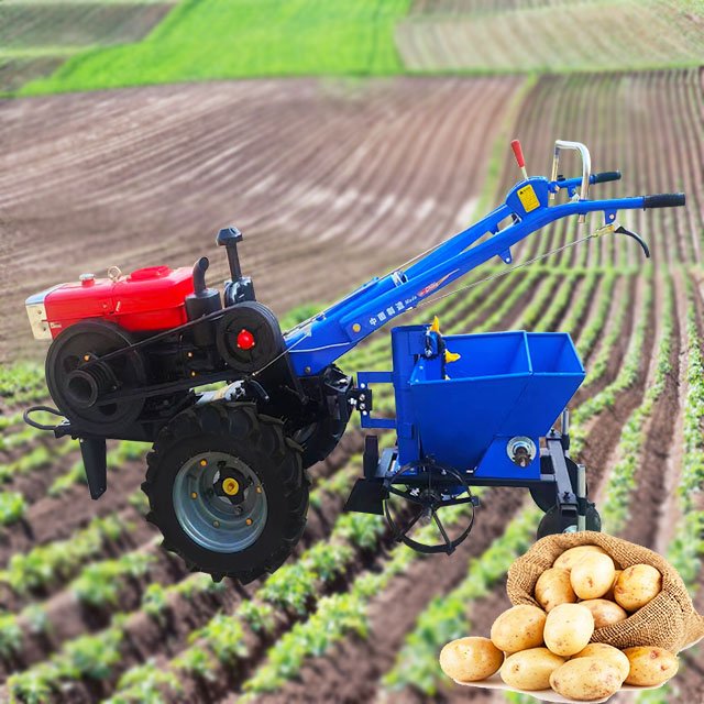 22HP Mini Walking Tractor Power Tiller Newest Farm Hand Long Service Life Diesel Engine 4WD Wheel Used for Agriculture