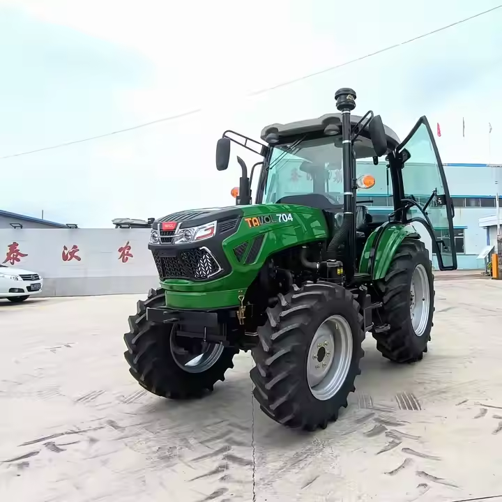 China Tractor Brands Tavol Mini YTO 4 Cylinder diesel Engine 704 70hp Small Garden Tractor with Radial Tires
