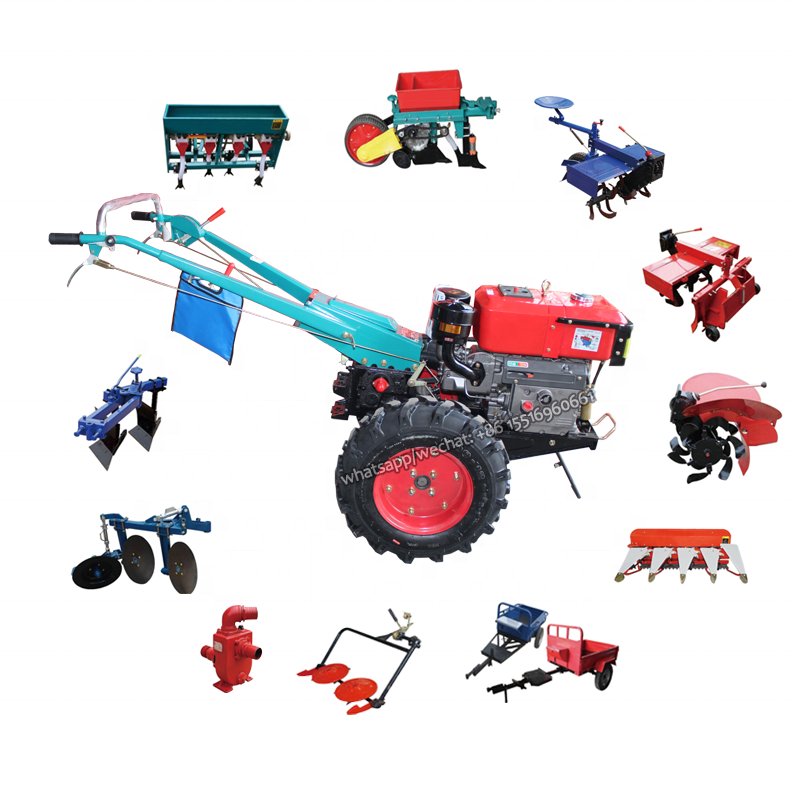 New 18HP 20HP 22HP Two-Wheel Hand Tractor for Agriculture Mini Farm Tractor with Core Components Engine Gearbox Wheels