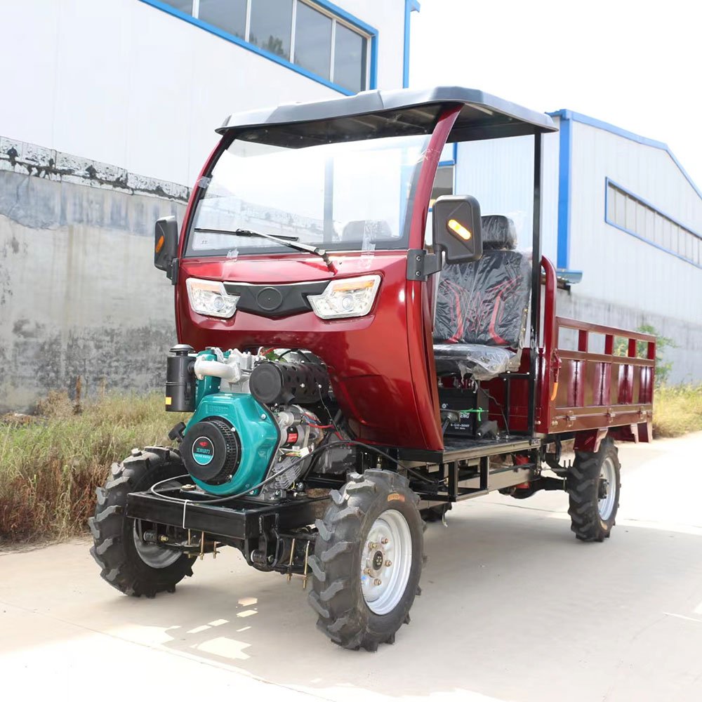 High-Torque 4x4 Agricultural Diesel Mini Farm Tractor 4 Stroke Self-Dumping Wheel Used Unit in Good Condition