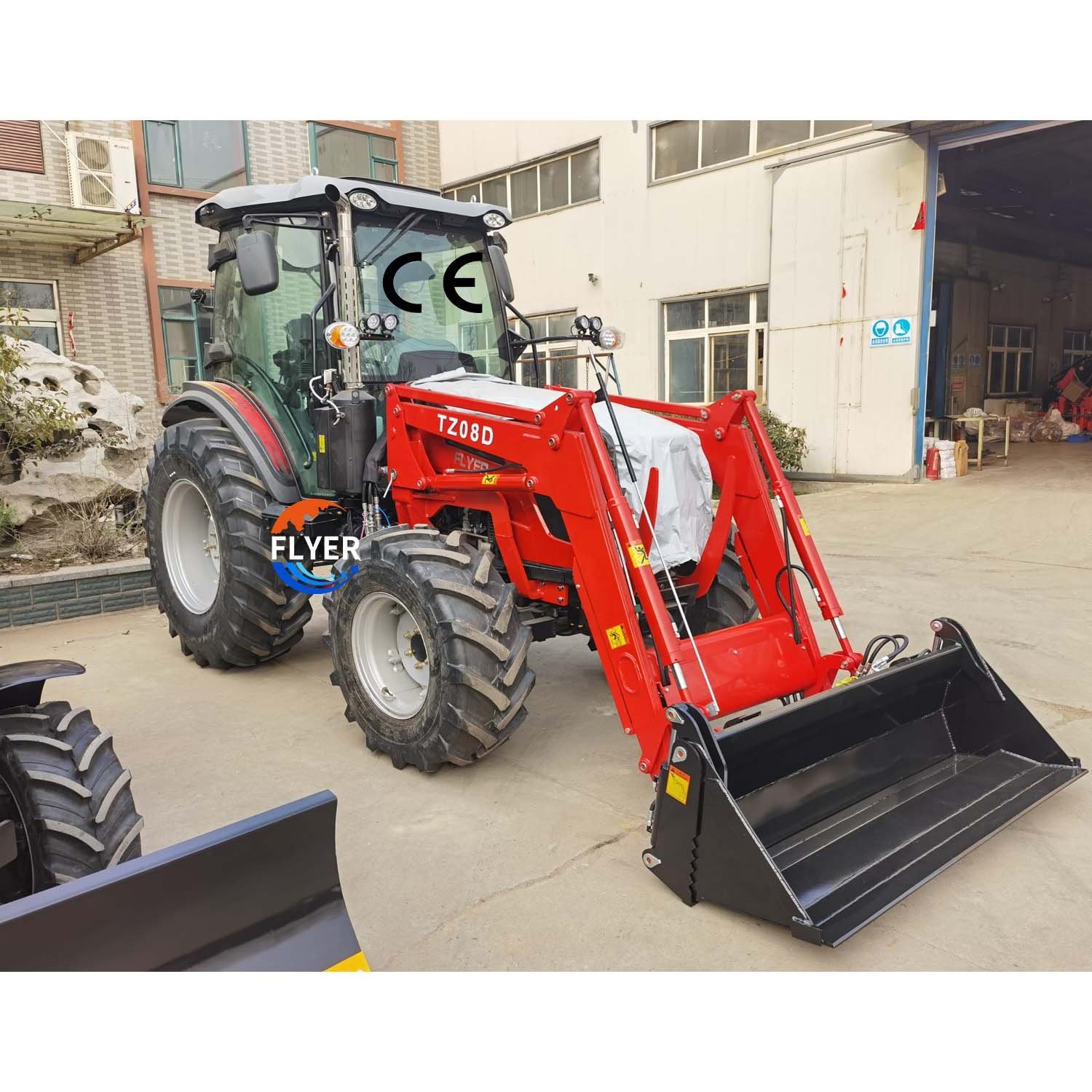 Multifunctional and Practical EURO V 4x4 75hp New Farm Tractor with Front End Loader for Sale