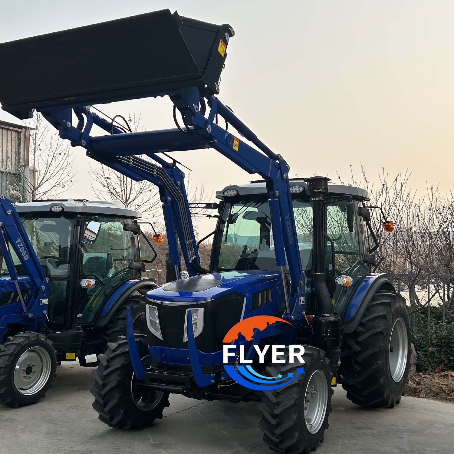 Multifunctional and Practical EURO V 4x4 75hp New Farm Tractor with Front End Loader for Sale