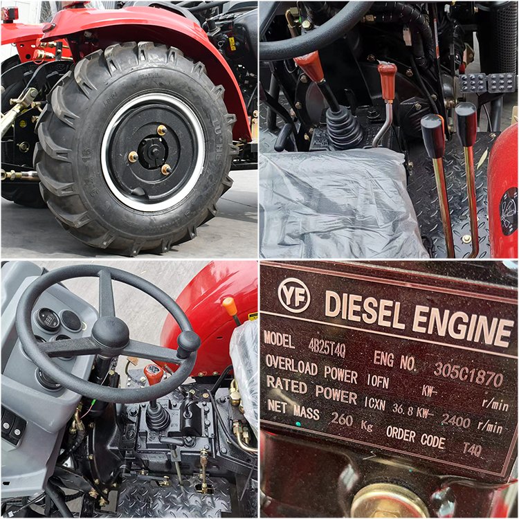 Agricultural 4 Wheel Trator Small Mini 4x4 Compact Tracteur Agricole Farm 50hp 4wd Tractor Agricol