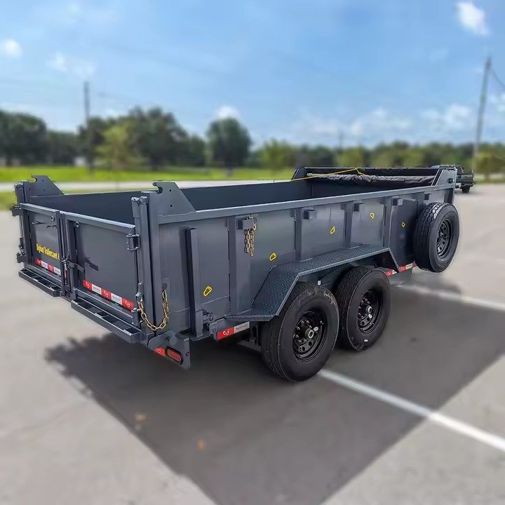 Super Condition Quality 4-Wheel 3-10 Ton Agriculture Farm Trailer 2-Wheel Hydraulic Dump Tractor Trailer for Sale