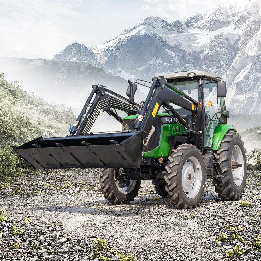 China Tractor Manufacturer 80HP 90HP 100HP 4WD Engine Wheel Small Garden Tractor/Agricultural Mini Farm Tractor with Cab