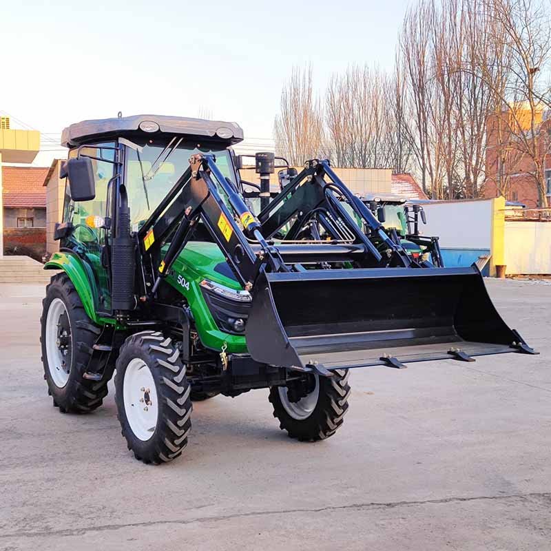 High Quality 40hp 45hp 50hp 4x4 Wheel Tire Heater Cabin Farm Tractors Agriculture 4stroke Tractors for Sale