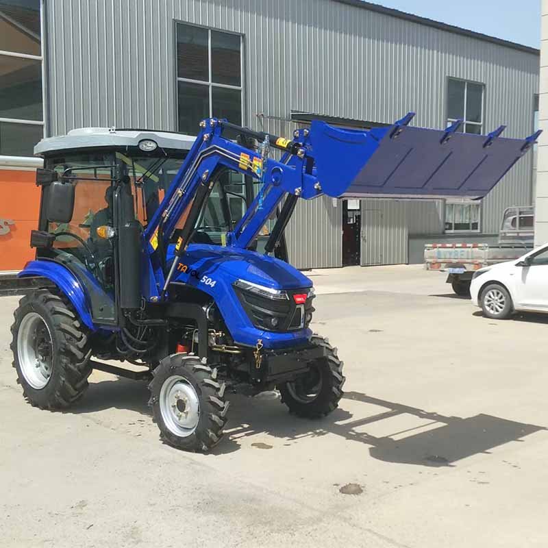 High Quality 40hp 45hp 50hp 4x4 Wheel Tire Heater Cabin Farm Tractors Agriculture 4stroke Tractors for Sale