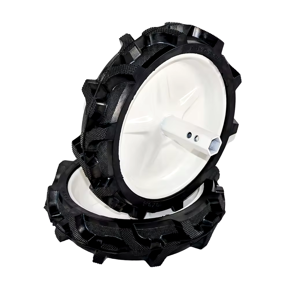 High Quality 13x3.50 Mini Tiller Farming Equipment Solid Flat Free Wheels Made of Rubber Plastic and Steel
