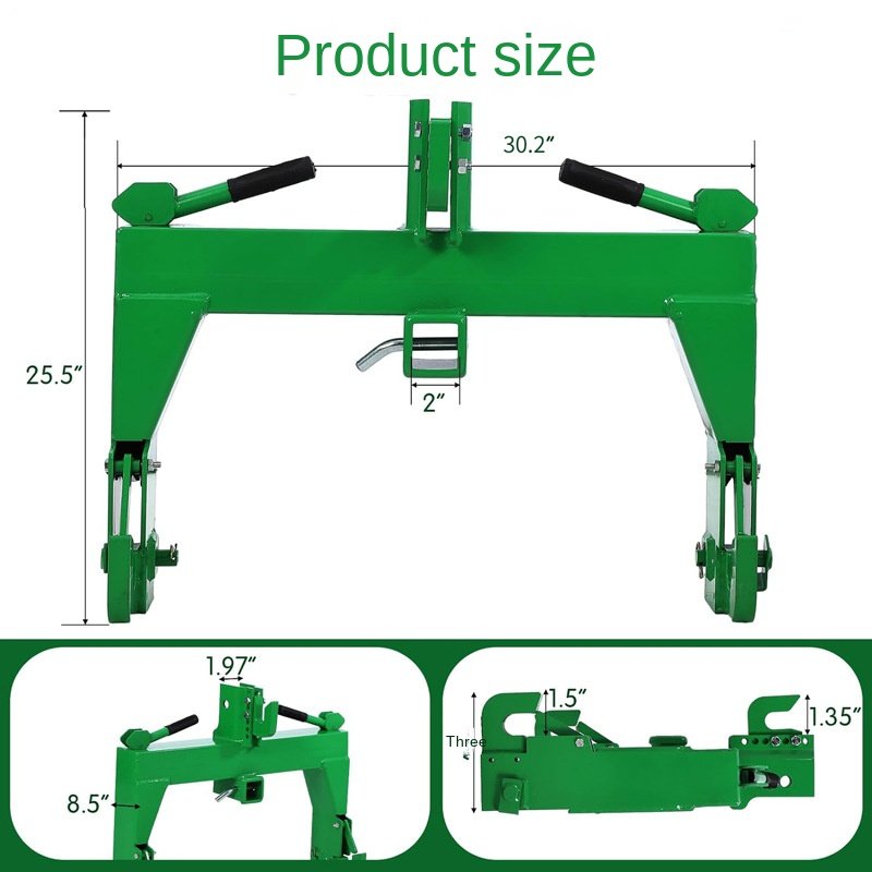 3000lbs Adjustable Bolt Tractor Farm Machine Accessories New 3-Point Connector Adapter and Receiver