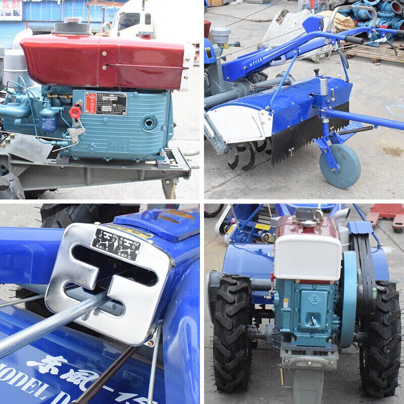 Water Cooling diesel 2 Wheels Drive Power Tiller 8HP 12HP 18HP 20HP Hand Walk Behind Tractor Farming Agricultural Equippments