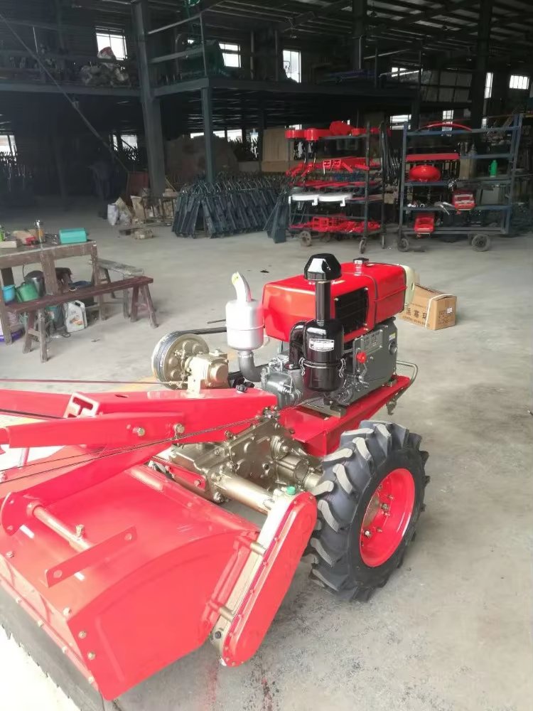 Agricultural Garden Farm 15Hp Walk Behind Rotary Tiller 15Hp 18Hp Diesel Engine 2 Wheel Walking Tractor