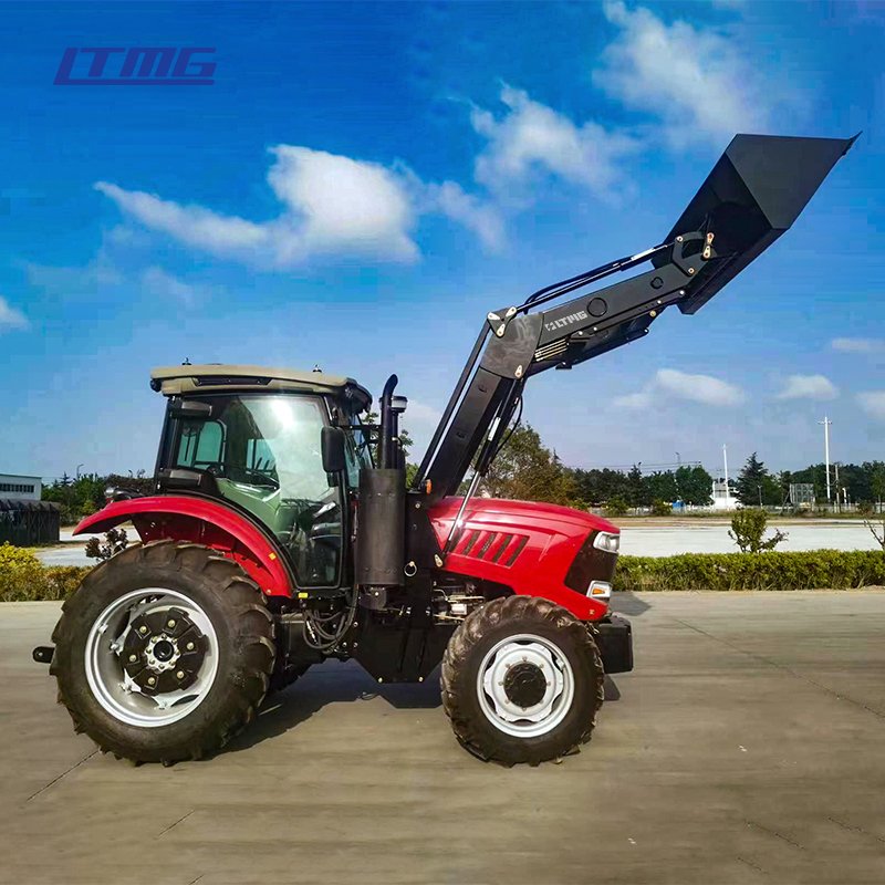 Chinese Factory Multifunction Agricolas 120HP 4WD Farm Tractor Compact Agriculture Tractor with Front Load Bucket