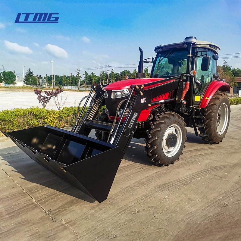 Chinese Factory Multifunction Agricolas 120HP 4WD Farm Tractor Compact Agriculture Tractor with Front Load Bucket