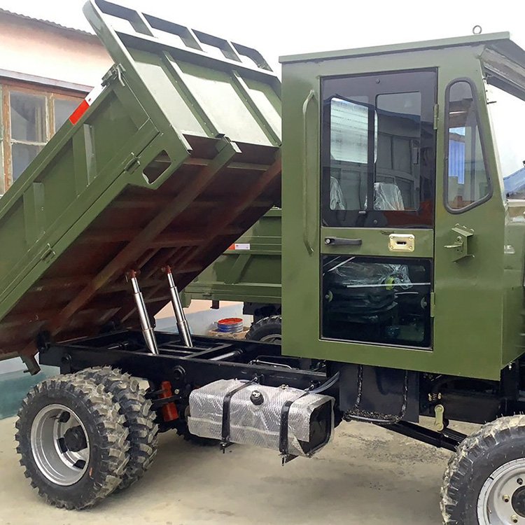 Mini air Brake off Road Mountain diesel Agricultural Farm Vehicle Tractor Machinery 4*4 Dump Trucks for Sand Soil Stones