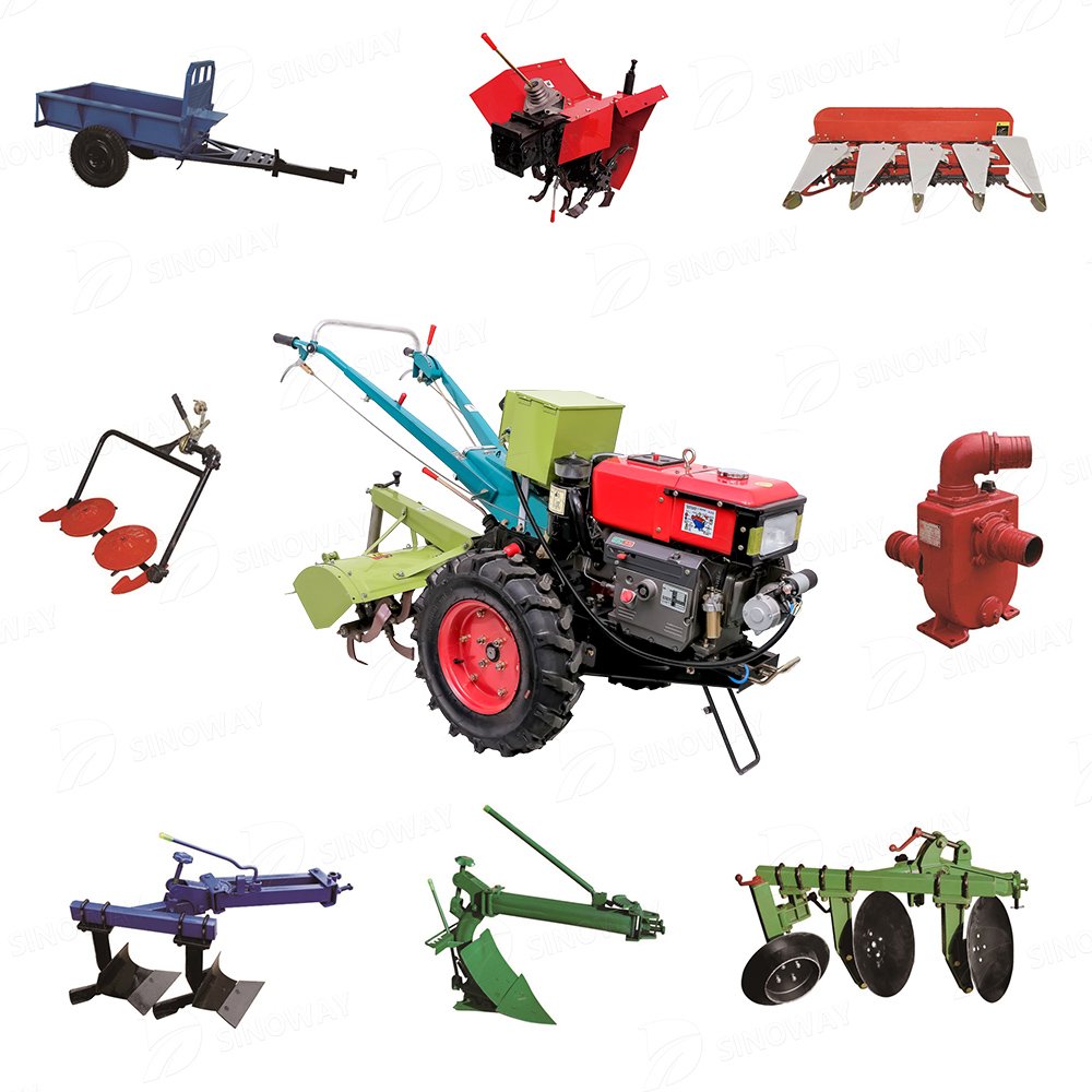 Agriculture 2 Stroke Tiller Two Wheel Driven Walking Tractor in Rice Fields