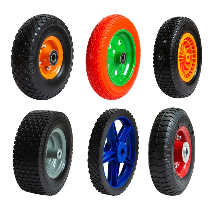 8 10 13 14 15 16 Inch Pu Solid Flat Free Wheelbarrow Wheel Barrow Pu Foam Wheel and Tyre