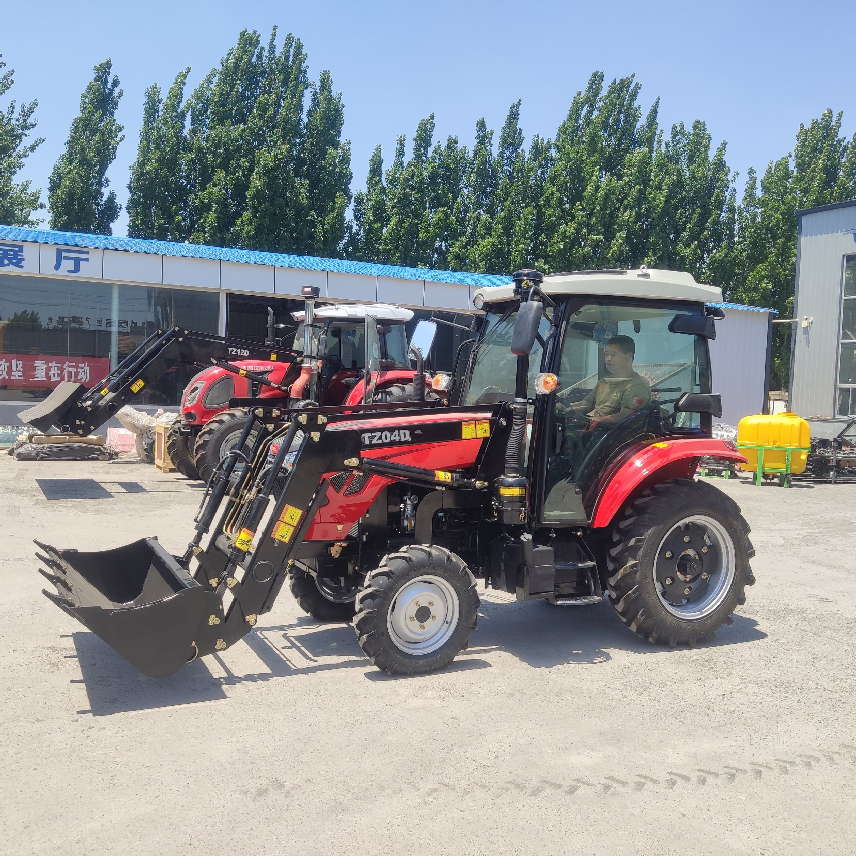 Chinese 50 hp 60hp 70hp Small Agricultural Tractor With Front Loader Attachments