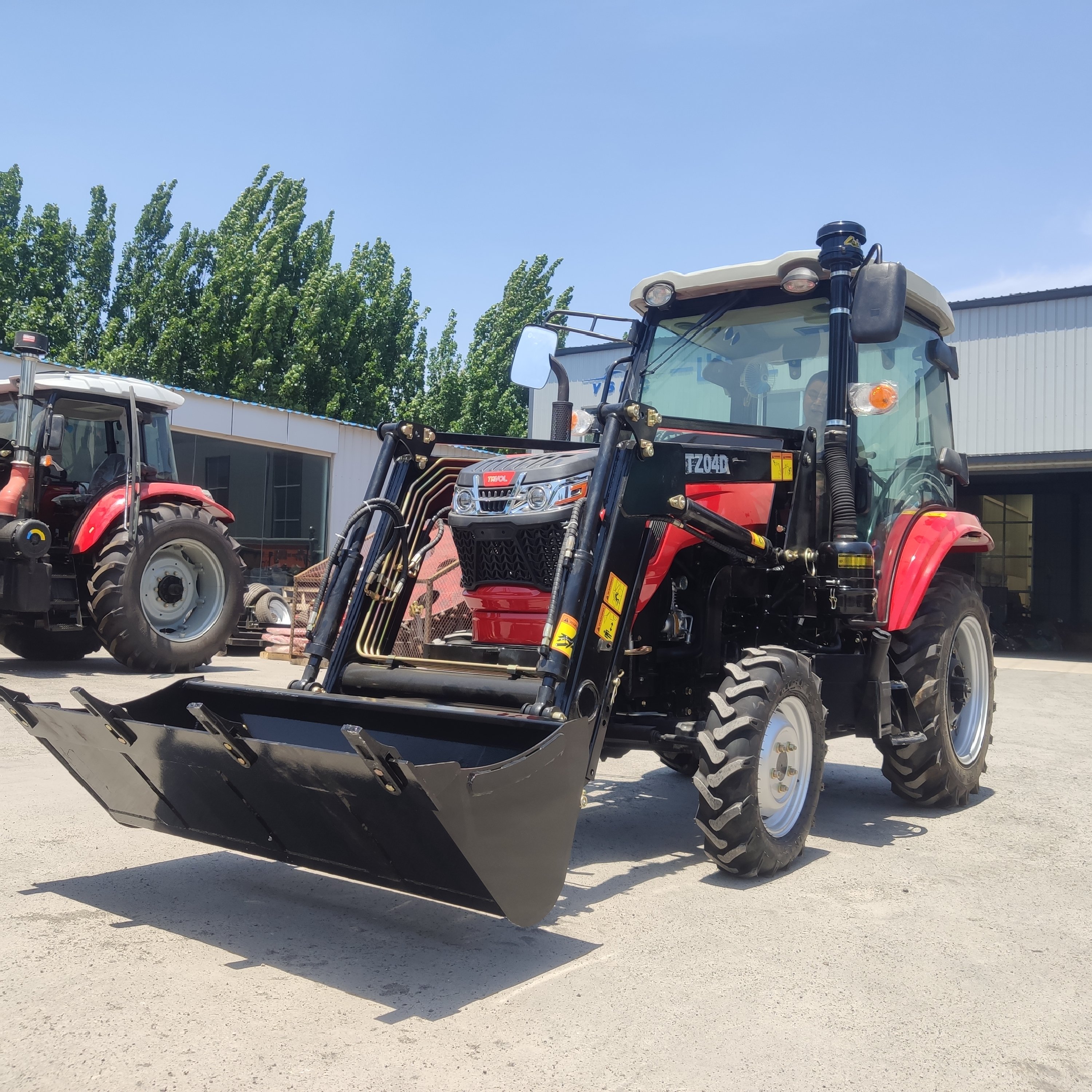 Chinese 50 hp 60hp 70hp Small Agricultural Tractor With Front Loader Attachments