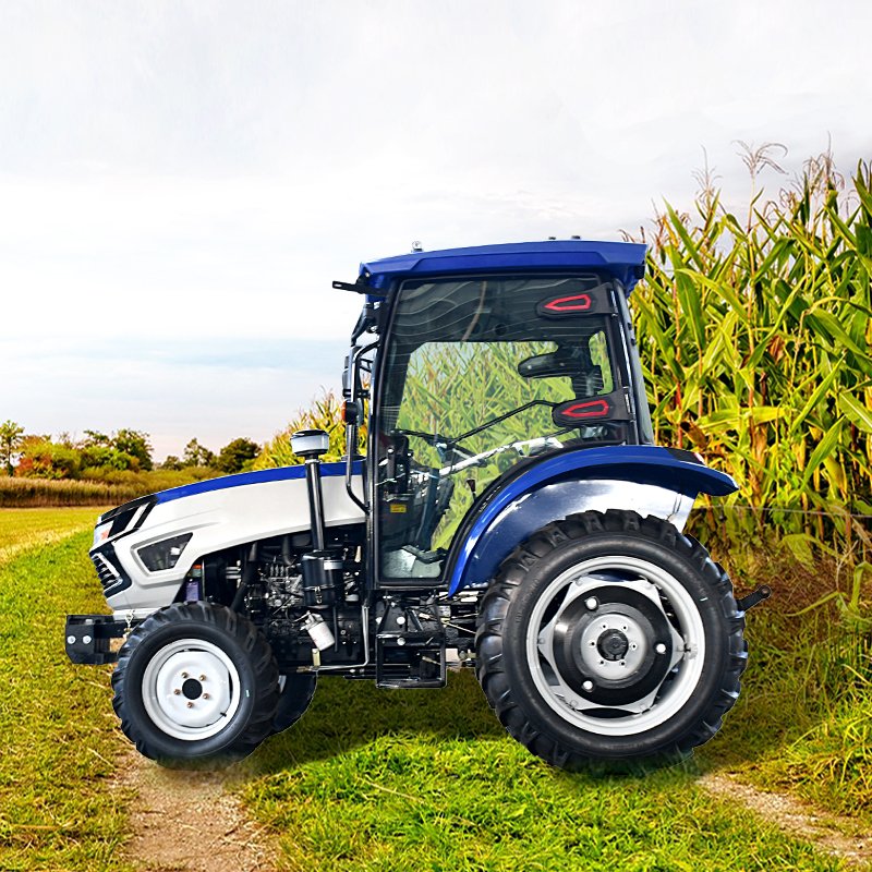 New Condition 4X4 Wheel 4WD Mini Farm Tractor 80HP Diesel Fuel 60HP Rated Power 50HP Core Motor Garden Agriculture Use