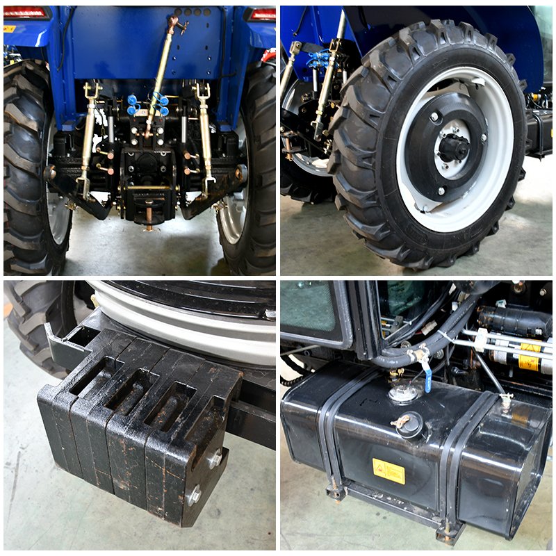 New Condition 4X4 Wheel 4WD Mini Farm Tractor 80HP Diesel Fuel 60HP Rated Power 50HP Core Motor Garden Agriculture Use