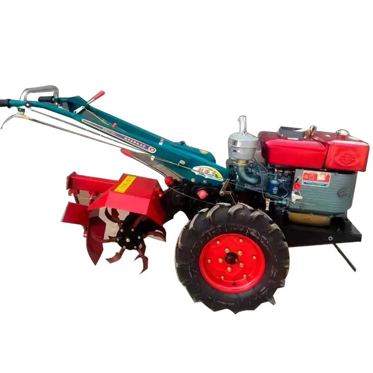 Two Wheel Mini Farm Tractor Multi-purpose Two Wheel Farm Hand Mini Walking Tractor Diesel Power Tiller