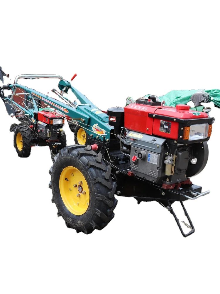 Two Wheel Mini Farm Tractor Multi-purpose Two Wheel Farm Hand Mini Walking Tractor Diesel Power Tiller