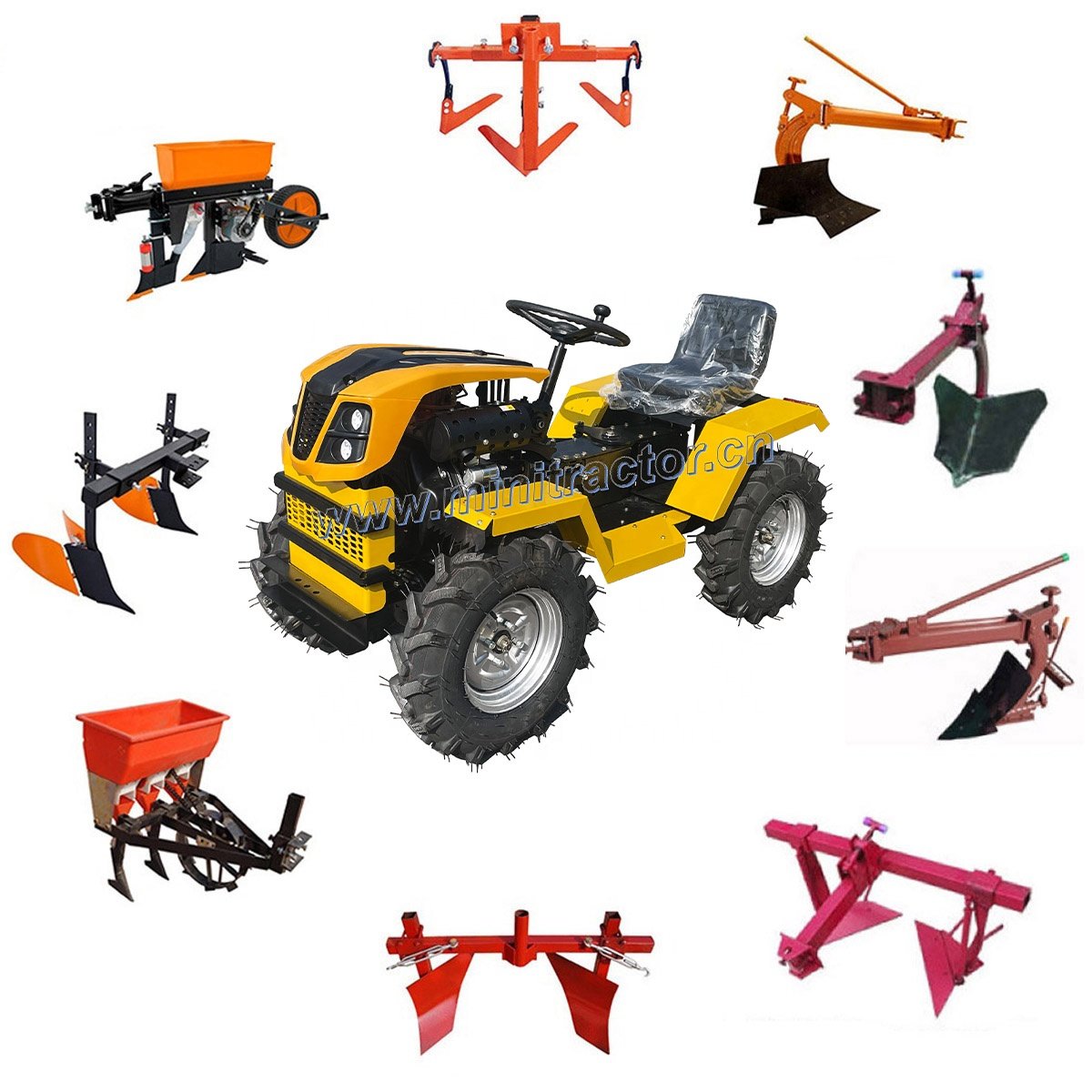 Tractors Mini 4x4 12hp 16hp 18hp 4 Drive Tractor Best Price Agricultural Farming Mini Tractor 4x4 for Sale