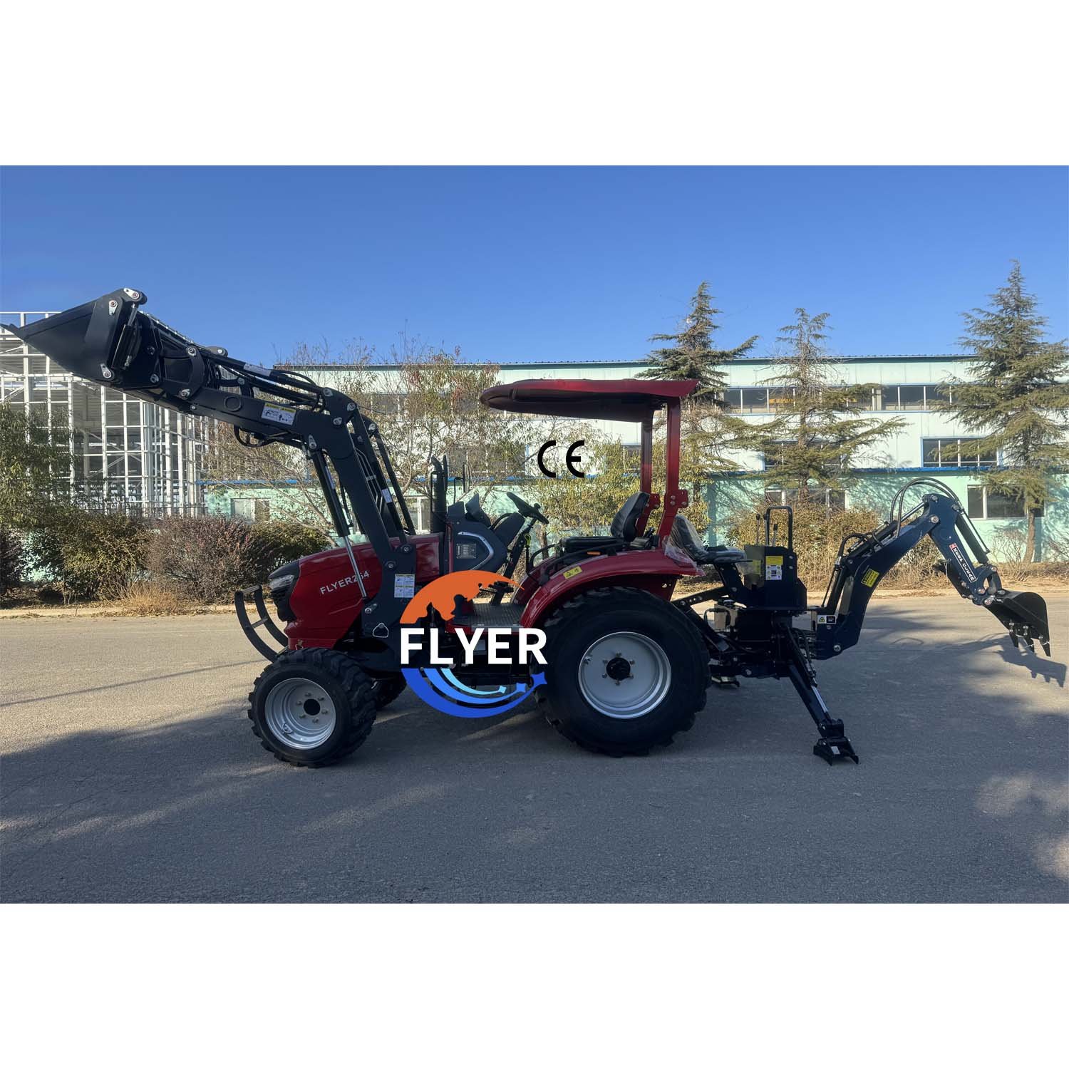 Multifunctional 30hp 4wd Farm Tractor Agricultural Machine with Front End Loader and Backhoe for Sale