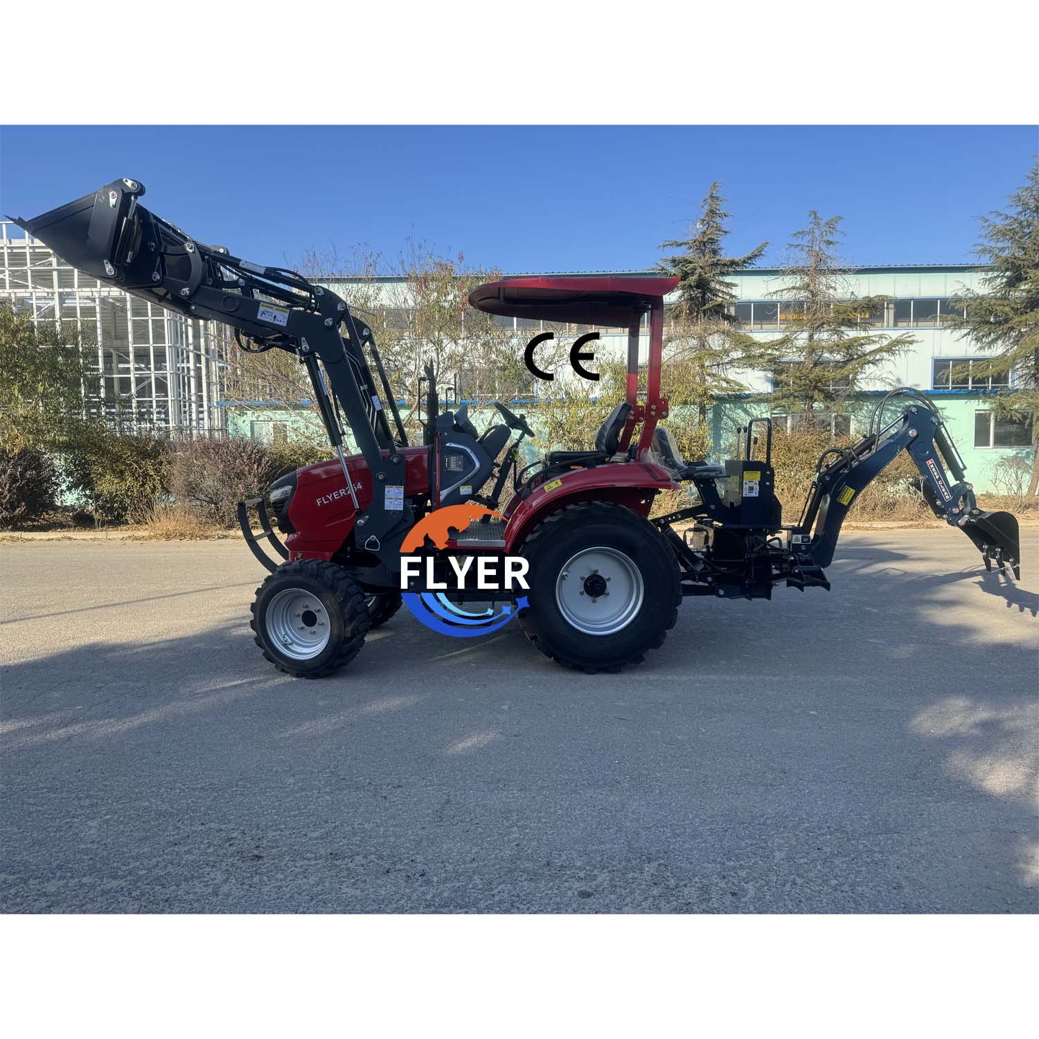 Multifunctional 30hp 4wd Farm Tractor Agricultural Machine with Front End Loader and Backhoe for Sale