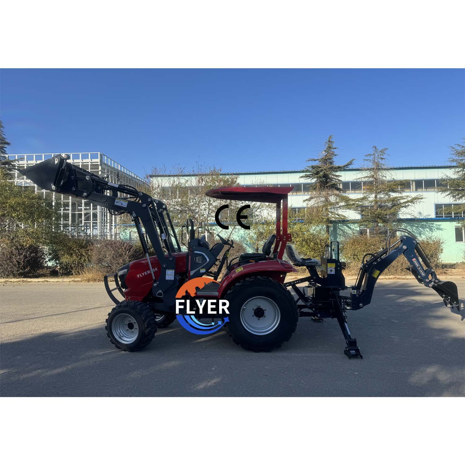 Multifunctional 30hp 4wd Farm Tractor Agricultural Machine with Front End Loader and Backhoe for Sale