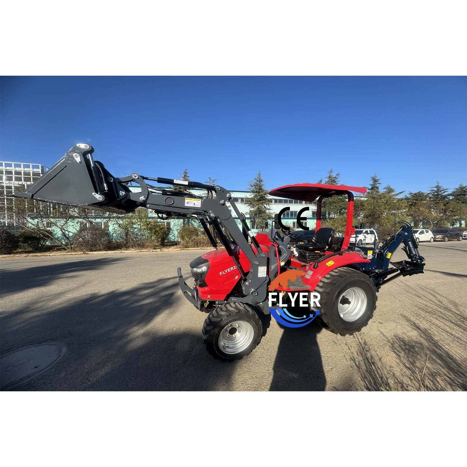 Multifunctional 30hp 4wd Farm Tractor Agricultural Machine with Front End Loader and Backhoe for Sale