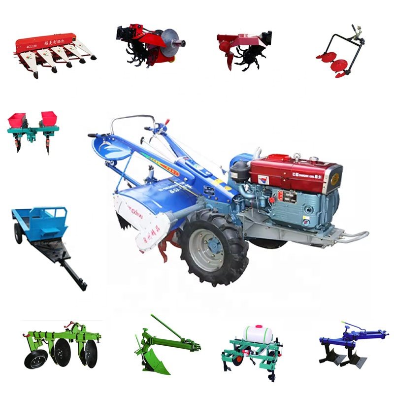 Professional 15Hp Diesel Engine 2 Wheel 25 Hp Tractor With Gears Mulcher