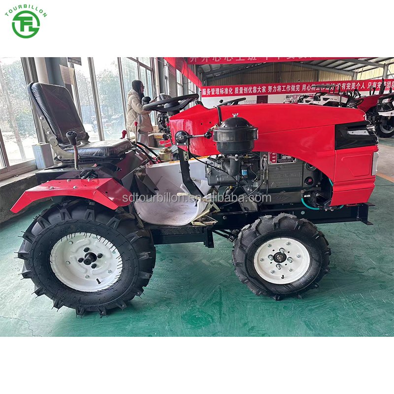 15hp Four Wheels Mini Farm Garden diesel Engine Tractor Cultivator on Hot Selling