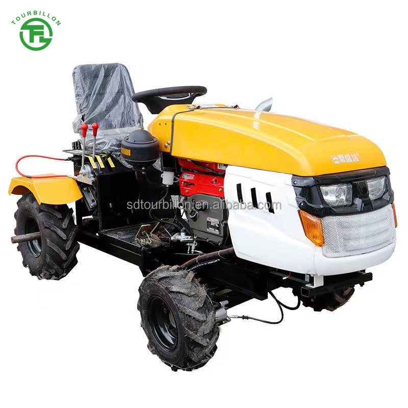 15hp Four Wheels Mini Farm Garden diesel Engine Tractor Cultivator on Hot Selling