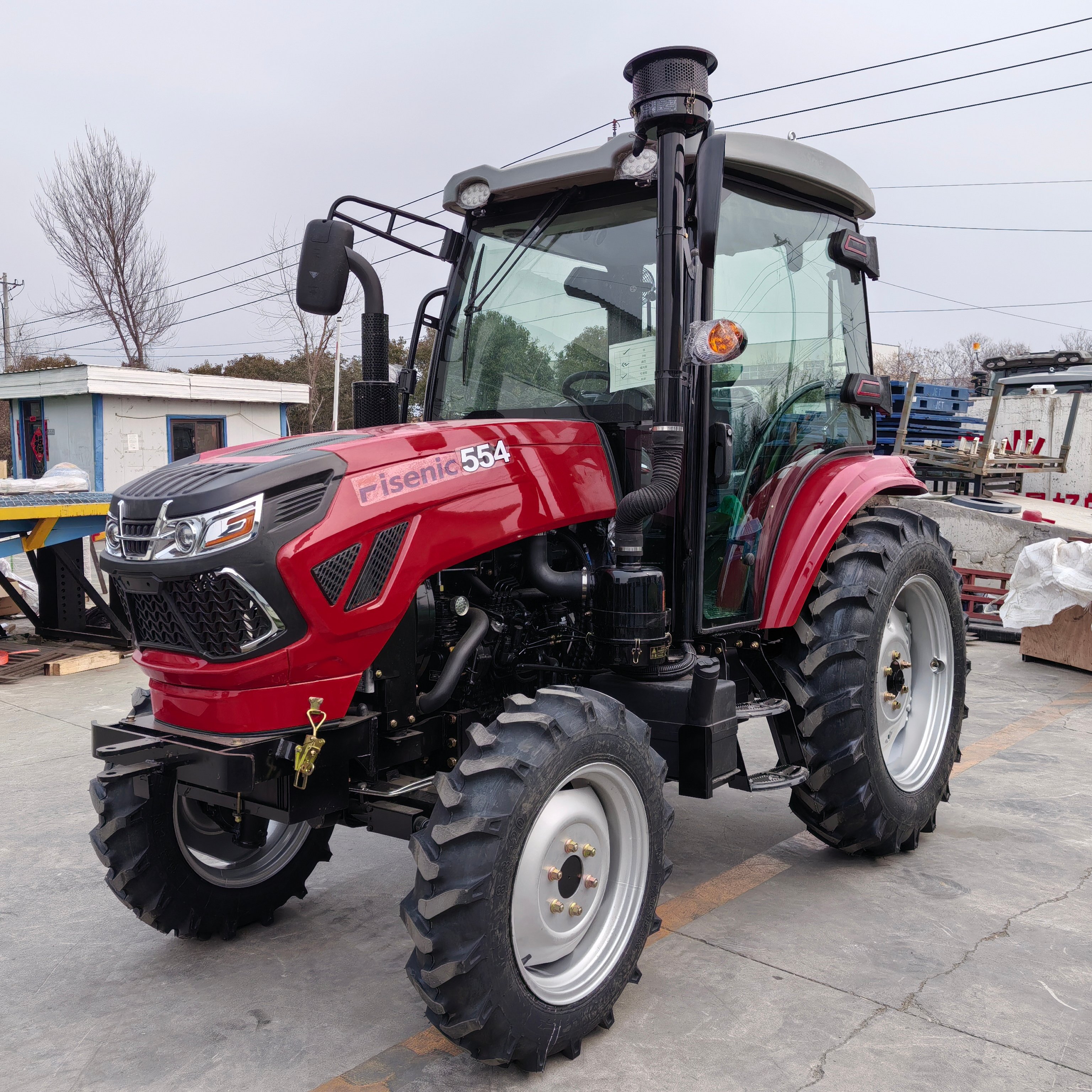 554A Model 4x4WD 55hp Red Color Tractor with Cabin