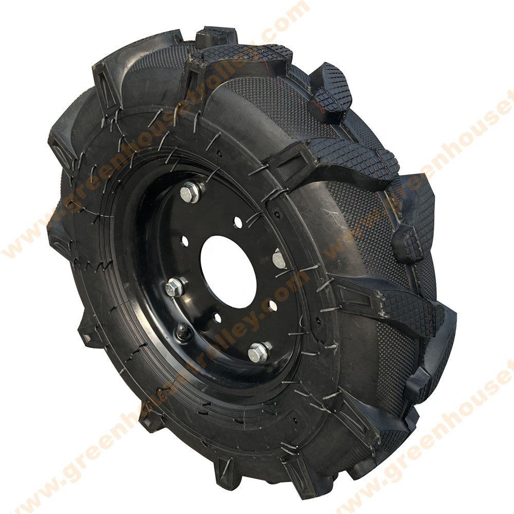 16 Inch Agricultural Pneumatic Rubber Wheel 4.00-8 Mini Tiller Cultivator Rubber Tire