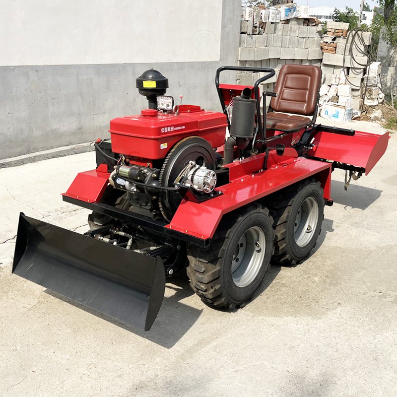 Garden Agricultural Rotary Tiller Small Multifunctional 4wd Tyres Farm Tractors Mini 4x4 Farm 4 Wheel 25hp Wheeled Tractor