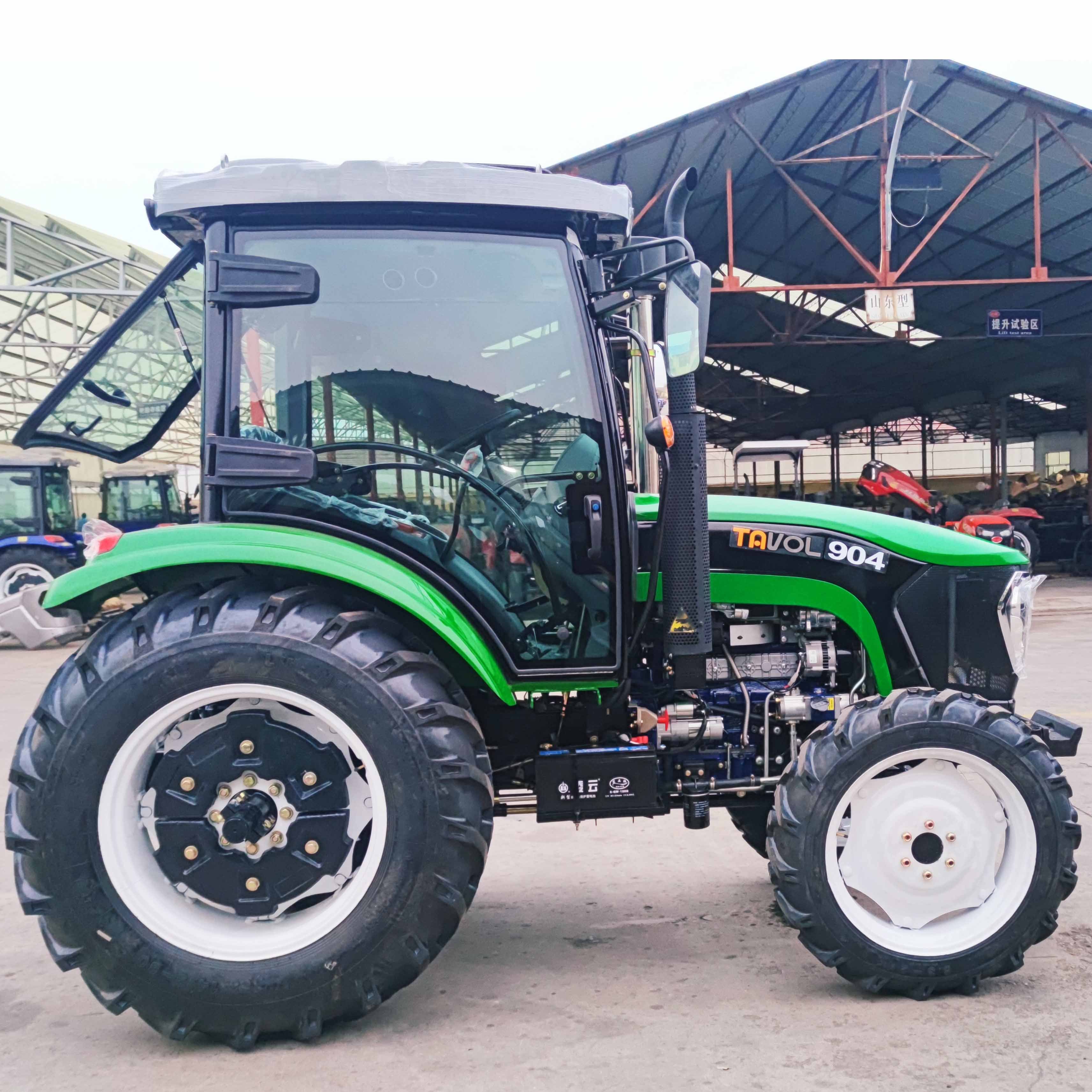 High Quality TAVOL 70hp 80hp 90hp 4WD Agriculture Farm Tractors with Front Loader