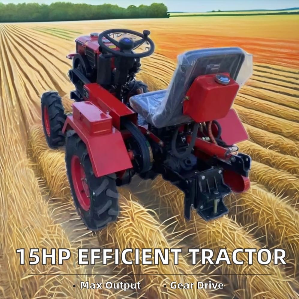 YTO 15HP Walking Agricultural Wheel Tractor 4x4 Diesel Fuel Easy to Use High Efficient with Various Attachments New Condition