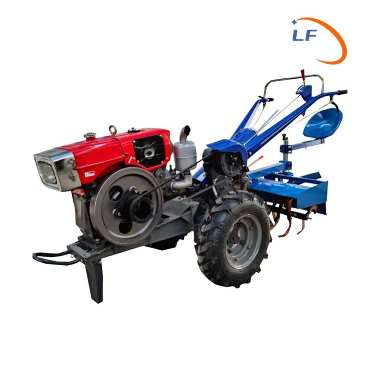 China 10HP 12HP 15HP 20HP Hand Push Diesel Powered Power Tiller Two Wheels Walking Tractor Price