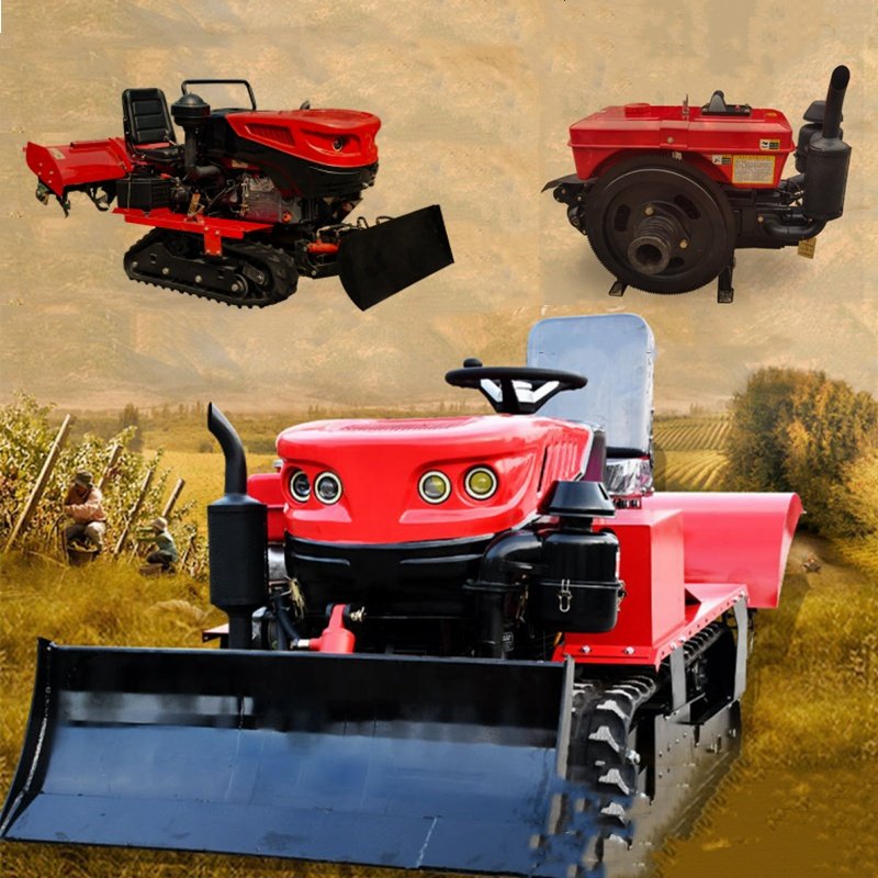 Factory Wholesale Farm Crawler Tractors Strong Adhesion and Great Traction 20HP 35Hp Mini Crawler Tractor With Five Farm Tools