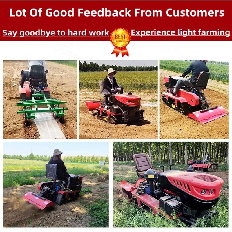 Factory Wholesale Farm Crawler Tractors Strong Adhesion and Great Traction 20HP 35Hp Mini Crawler Tractor With Five Farm Tools