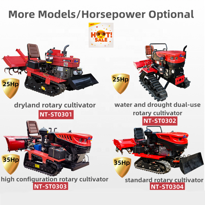 Factory Wholesale Farm Crawler Tractors Strong Adhesion and Great Traction 20HP 35Hp Mini Crawler Tractor With Five Farm Tools