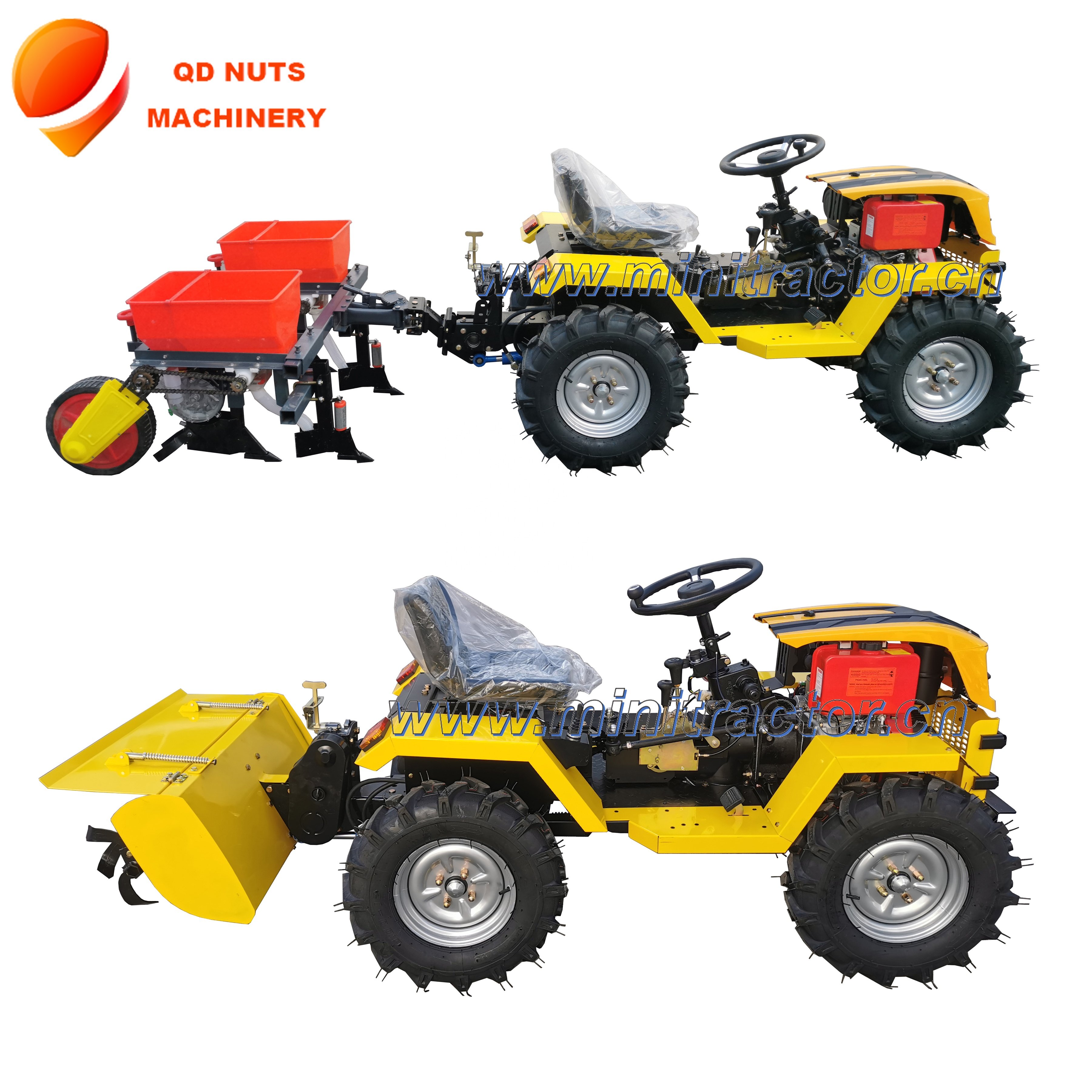 18hp 4 Wheel Micro Mini Farming Tractors Hot Sale Chinese Small Farm Machine Tractors Mini 18 Hp Diesel Tractor Price
