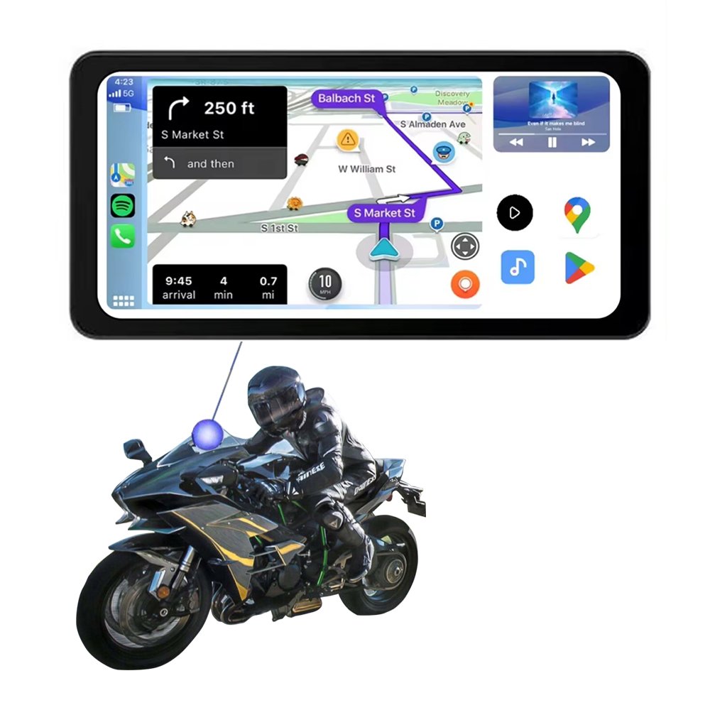 Linux System Car Monitor 6.3-Inch Ips Touchscreen Android Auto High Screen Brightness Video Recording Tpms Motorcycle Navigator