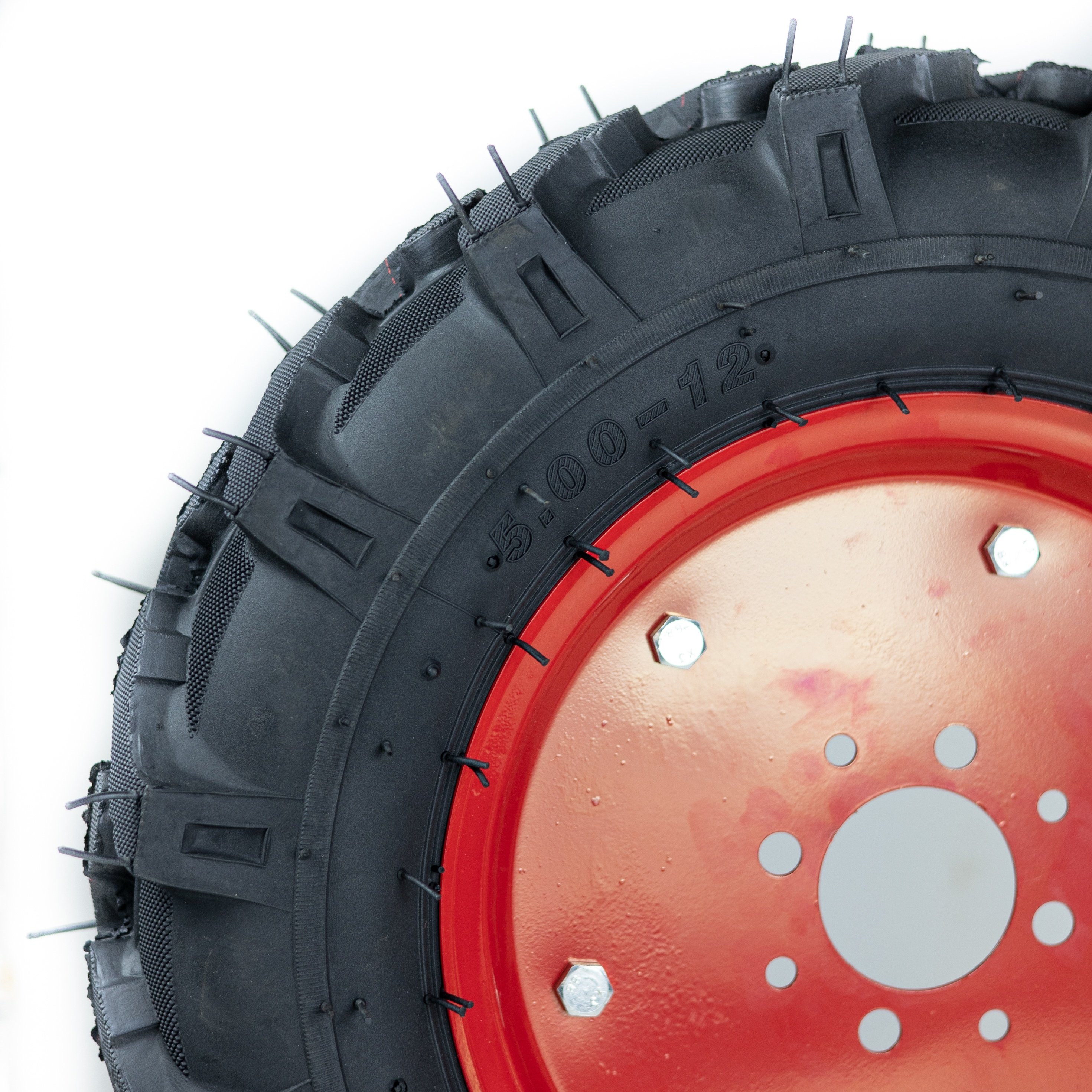 Rotary Cultivator Mini Power Tiller Rubber Wheel 500-12