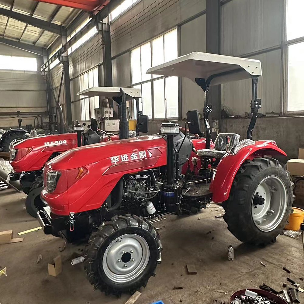 Diesel Four-wheel Tractor 504 High Horsepower Wheel Trenching Rotary Tiller Greenhouse Four-wheel Drive Agricultural Vehicle