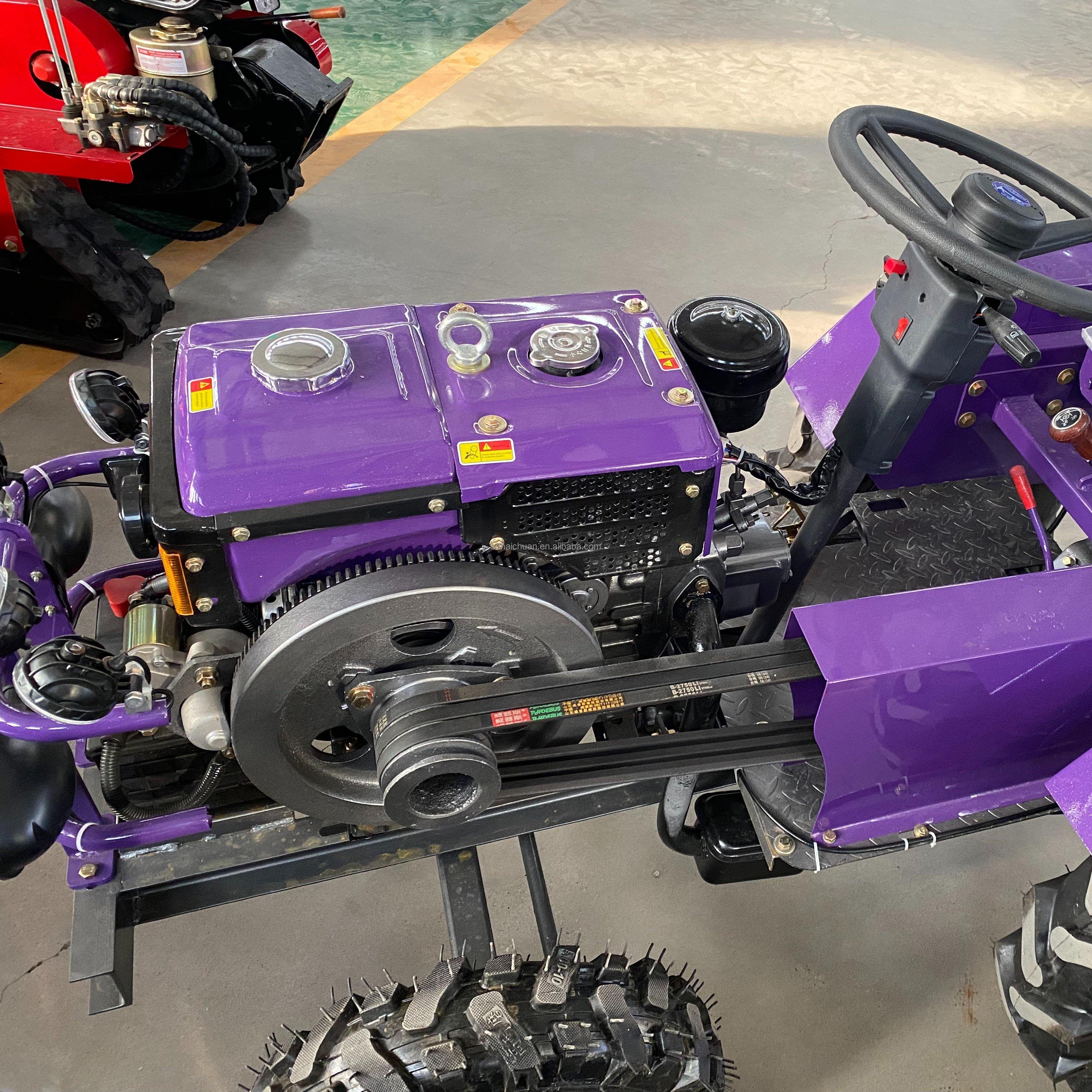 12HP 15HP 18HP 2WD Mini Tractor 4 Wheel Walking Tractor with Rotavator