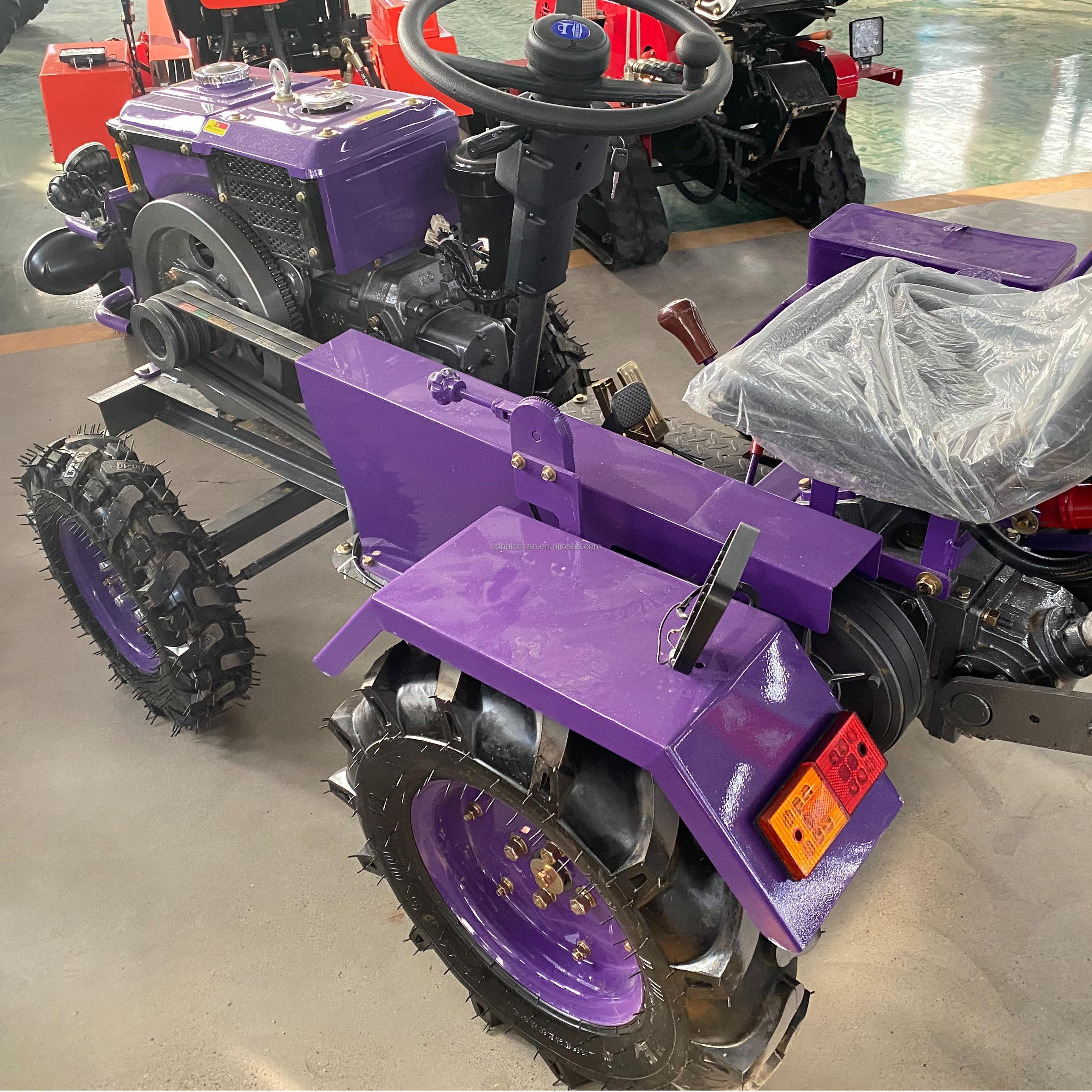 12HP 15HP 18HP 2WD Mini Tractor 4 Wheel Walking Tractor with Rotavator